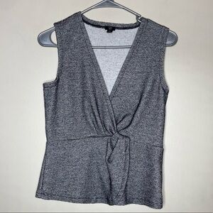 J. Crew 365 Boulcé Grey Twist Peplum Top